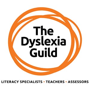 The image shows a dyslexia guild membership logo