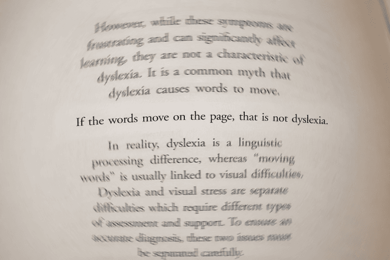 Visual stress is not dyslexia